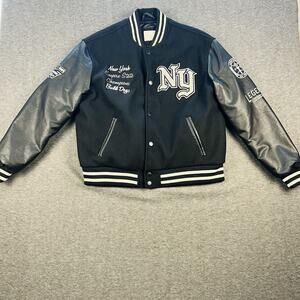 Aeropostale Varsity Jacket New York Empire State Bull Dogs Size  Medium, READ
